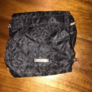 Vs pink black quilted makeup bag expandable cute